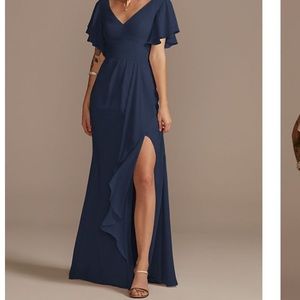 David’s Bridal Marine Blue Bridesmaid dress